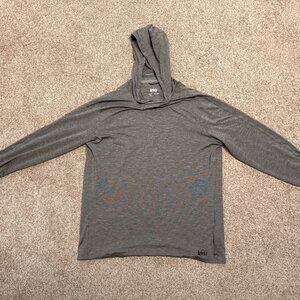 REI Co-op Sahara Shade Hoodie Men's Medium - Black Heather - Like New